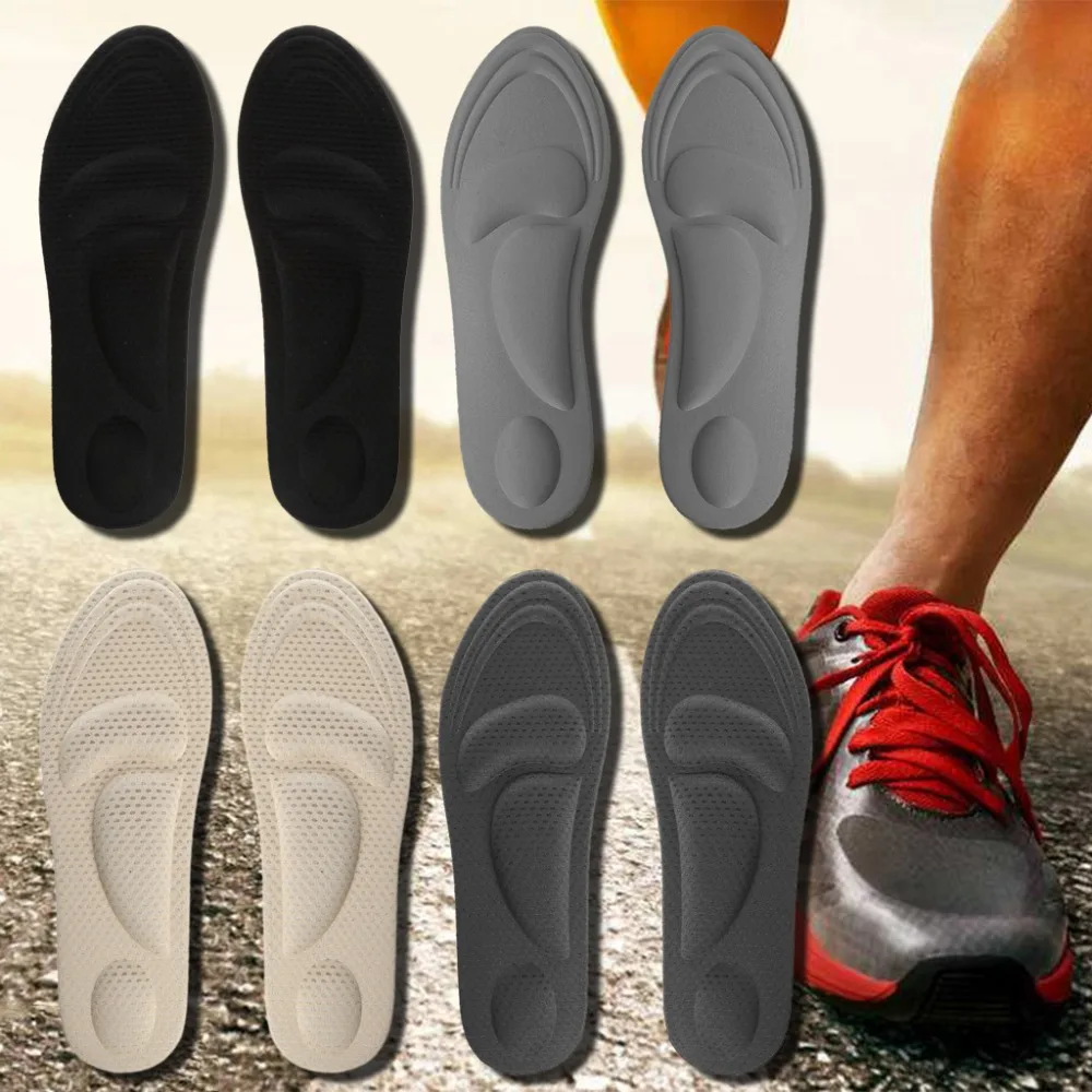 Колодки для обуви для мужчин 4D подушки свод стопы, пятка поддержка Forefoot губка эластичный памяти Массаж Pad Стелька Универсальный боли ударопрочный