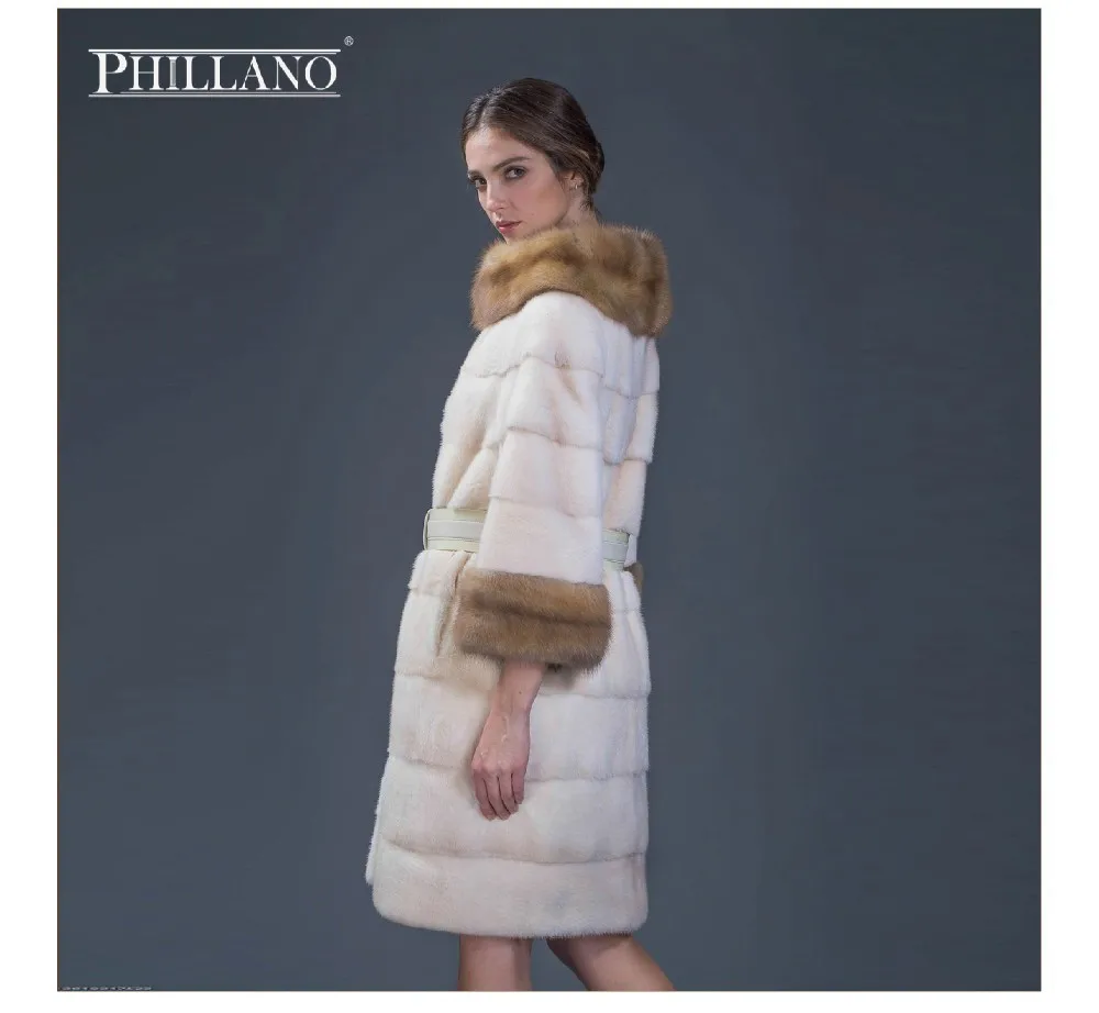Phillano, новая мода, рукав летучая мышь,, настоящая норковая шуба, женская, зимняя, натуральная норковая шуба, импортная, длинная шуба, YG11046-95