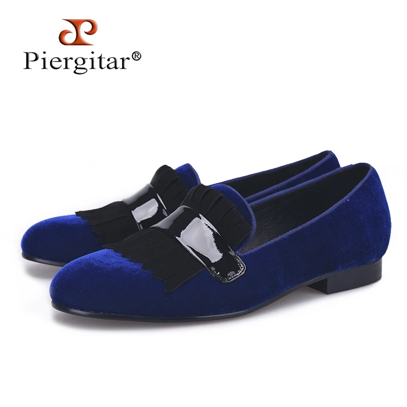 2018 new style large black suede fringed wrap patent leather men red velvet loafers classic fashion party dress shoes | Обувь
