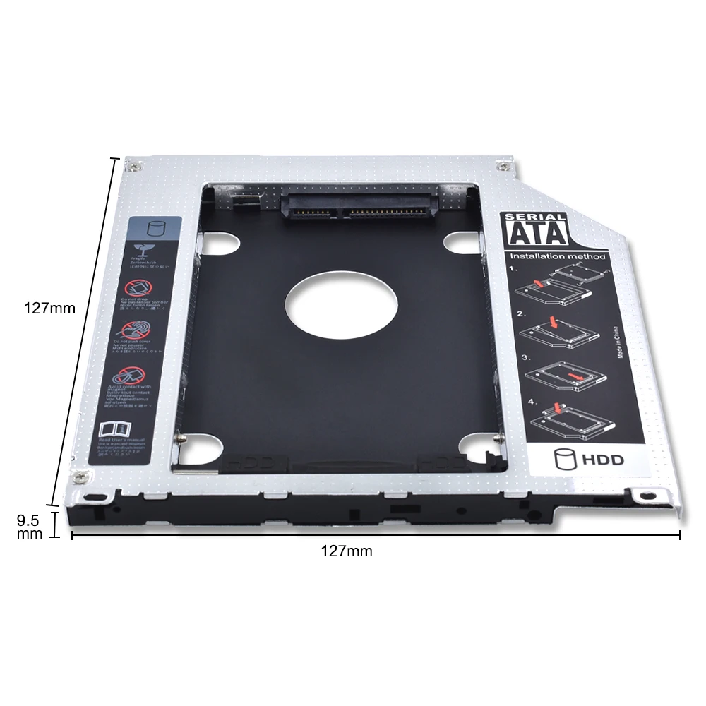 Чехол TISHRIC для установки второго жесткого диска 9 5 мм SATA 3 0 SSD DVD HDD чехол Optibay Macbook Air