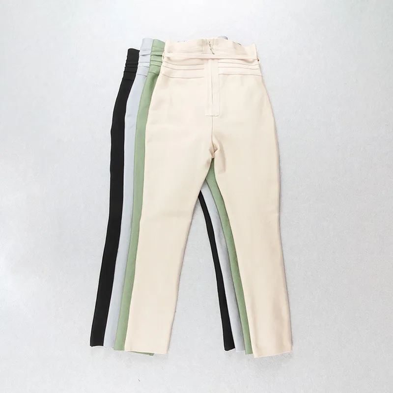 9 цветов женские брюки Полная длина карандаш Pantalon Femme бандажные Брюки Горячая