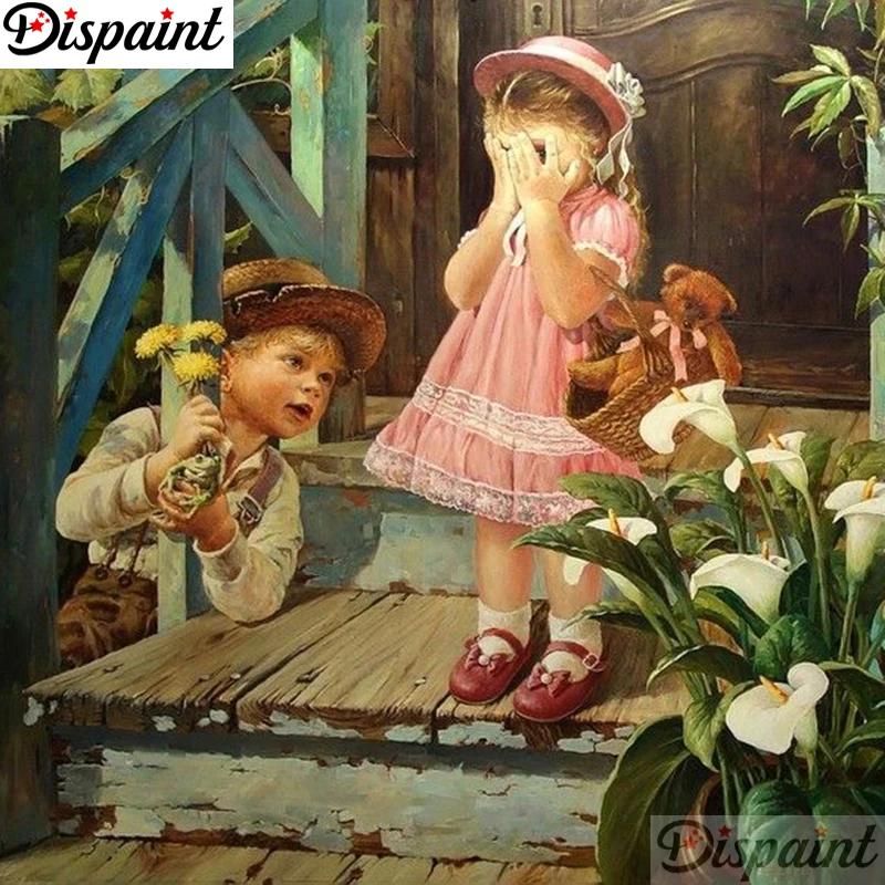 

Dispaint Full Square/Round Drill 5D DIY Diamond Painting "Character child" Embroidery Cross Stitch 3D Home Decor Gift A18424