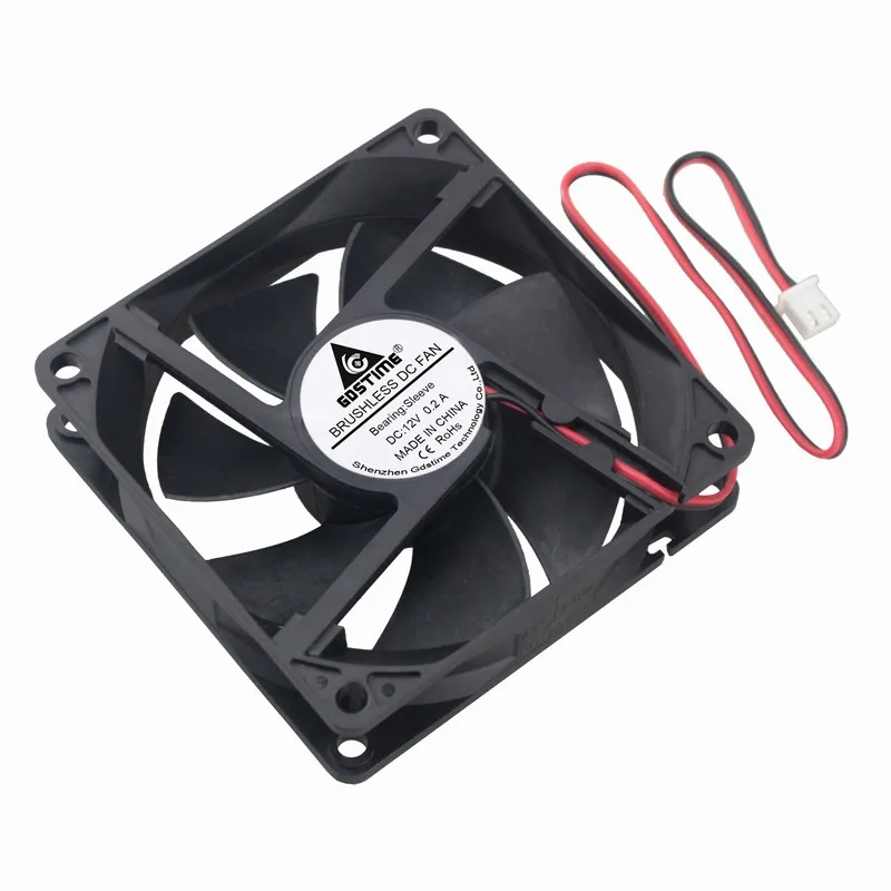 2 шт. охлаждающий вентилятор для компьютера 80x20 мм 12 В|12v brushless fan|computer coolerfan |