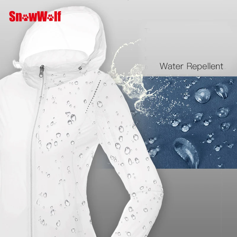 Женская Солнцезащитная куртка SnowWolf со скрытым капюшоном для активного отдыха