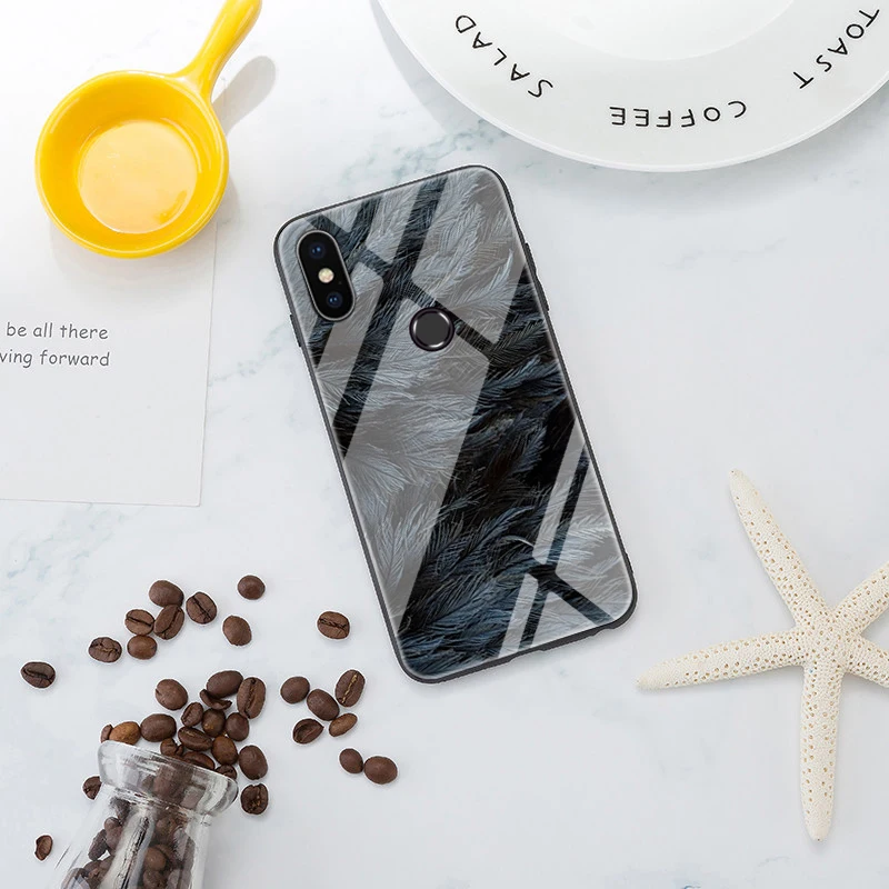 GKK Стекло чехол для Xiaomi Pocophone F1 Примечание 5 TPU противоударный Глянцевая Тонкий Redmi