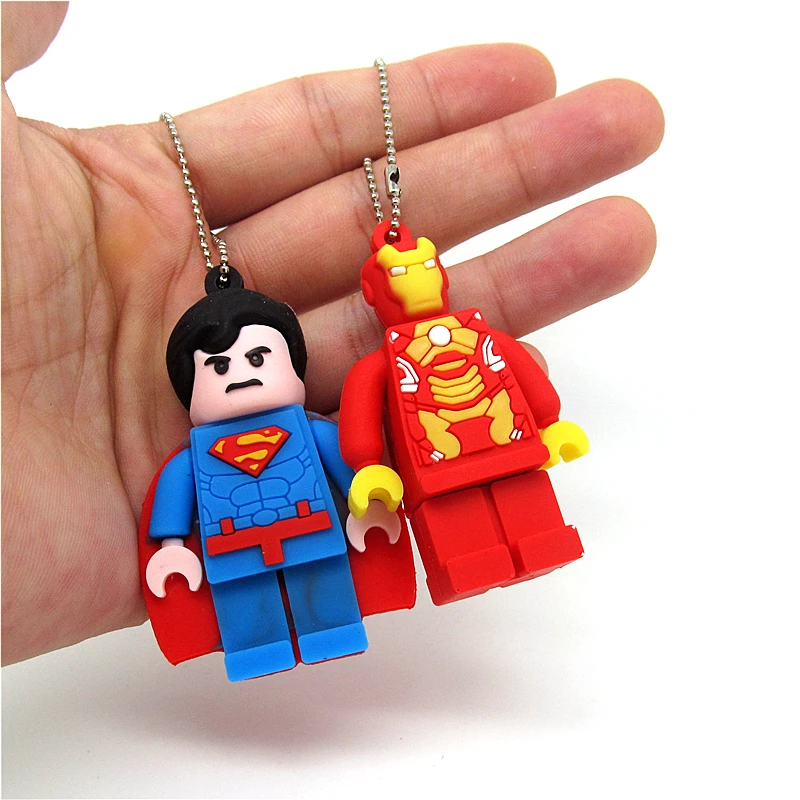 Usb флеш накопитель с супергероями Супермен Бэтмен Железный человек Зеленый