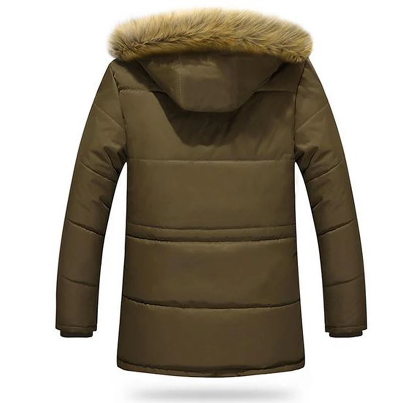 Winter Men's Brand cotton dress men Fashion Coat New 2017 Warm and Terry lining in the long jacket size increase clothes M-5XL | Мужская