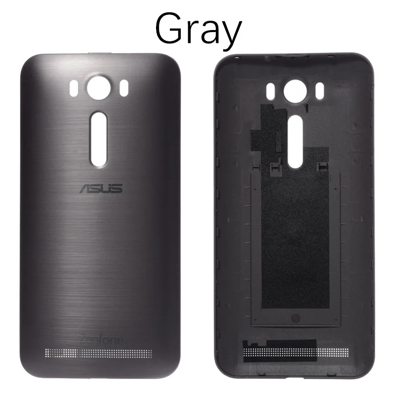 Gray Задняя крышка для ASUS Zenfone 2 Laser ZE500KL Z00ed ZE500KG на батарею черный белый золотой - Цвет: Gray