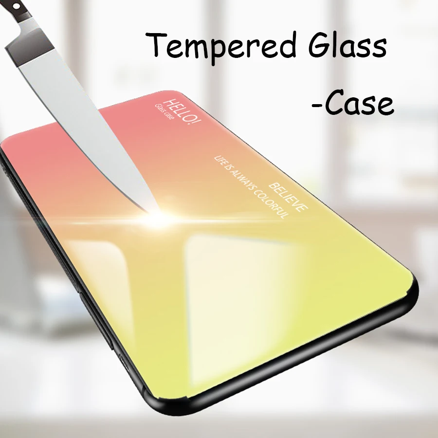 Чехол для Xiaomi Redmi K20 Pro чехлы Mi 9T модный градиентный чехол из закаленного стекла Xiomi