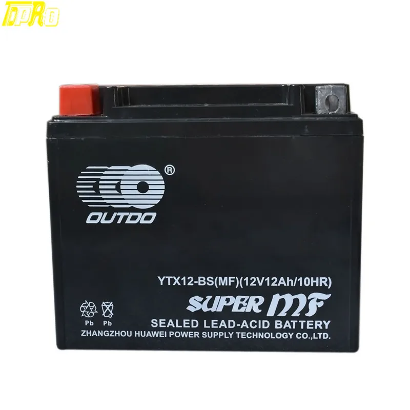 

Original TDPRO YTX12-BS AGM 12V 10AH Bike Battery For Honda TRX250 CH250 CN250 Yamaha TDM850 YZF750R Kawasaki Vulcan 900 Classic