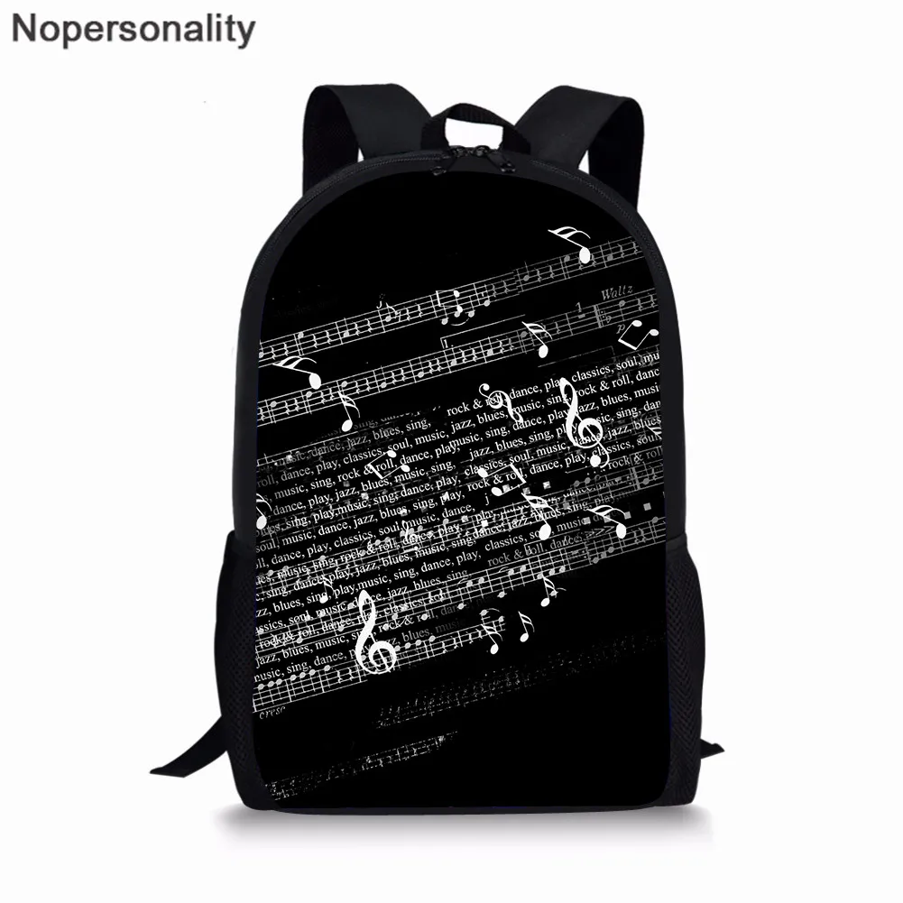 Nopersonality пианино рюкзак для женщин с рисунком нот подростков девочек Школьные сумки Дети студент рюкзак Mochila Escolar - Цвет: CC5268C
