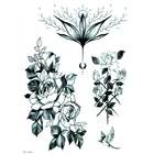 Временная тату-наклейка, водонепроницаемая, с цветами