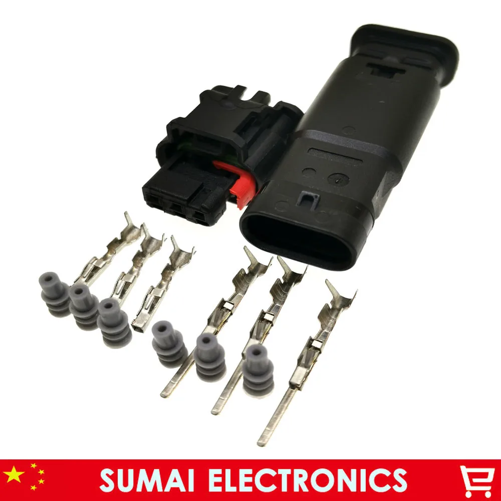 

AMP/TE male female 3Pin reversing radar probe / electric eye plug connector for Ford, Land Rover, VW,Audi, etc.3 Pin