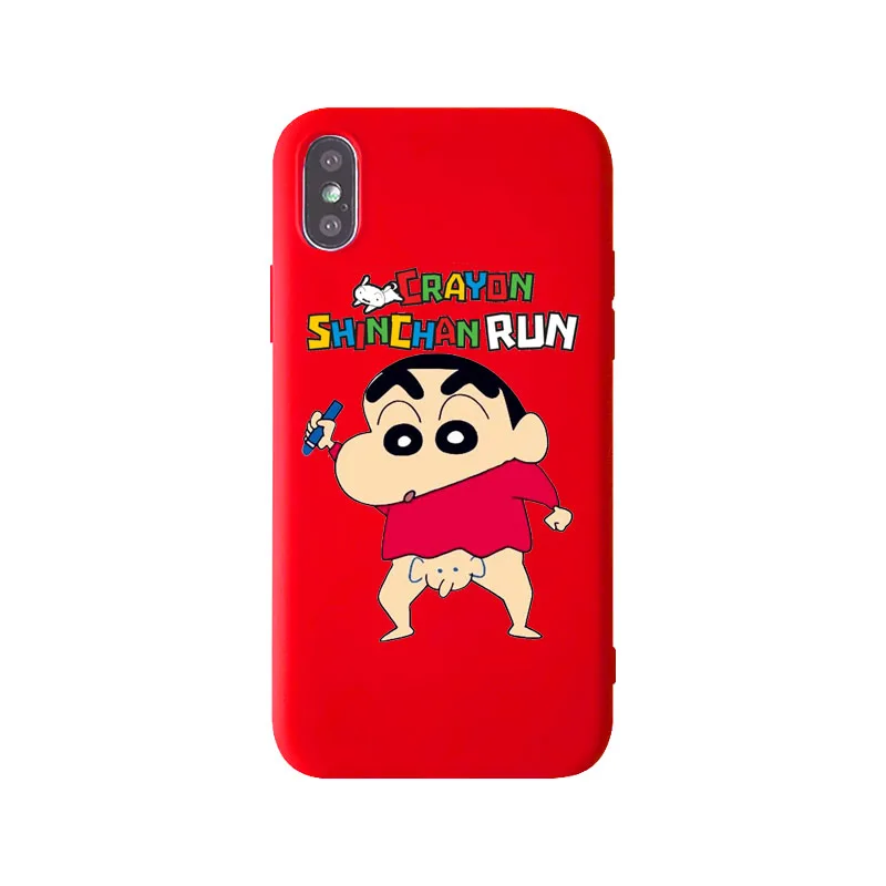 TPU Японский комикс Crayon Shin-chan чехол для телефона мягкий ТПУ Забавный чехол для iPhone 11Pro XS MAX 8plus 6s 7plus Защита оболочки - Цвет: TPU