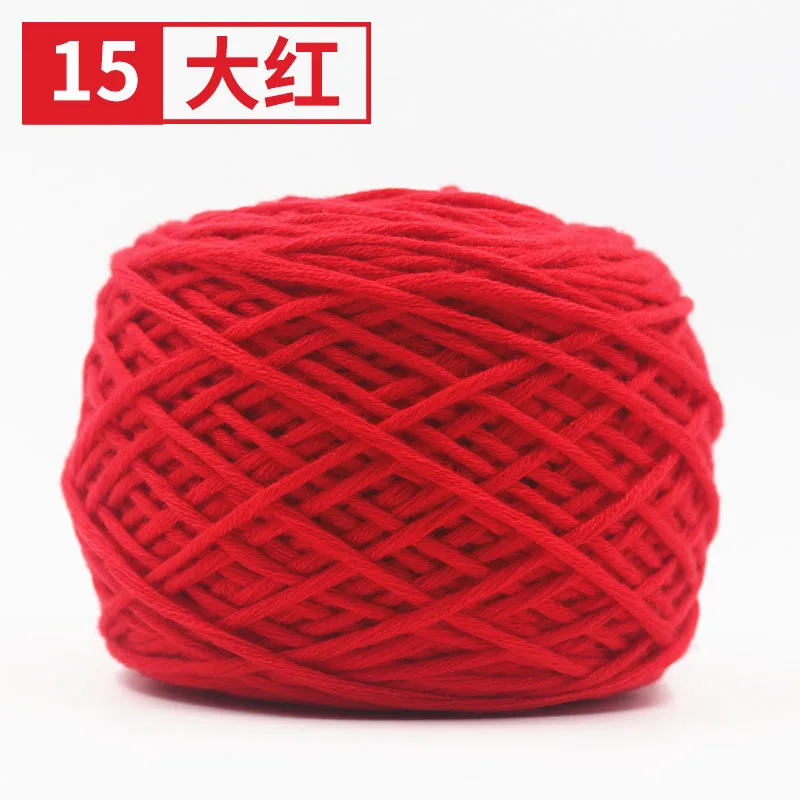 15 red 400 г/лот натуральная Мериносовая Шерсть Толстые пряжи войлочная шерсть-ровинг мягкая пряжа для прядения ручного вязания пряжа зима теплая свободная игла - Цвет: 15 red