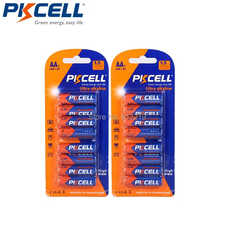 40 шт. щелочные аккумуляторы PKCELL 1 5 в E91 AM3 MN1500 LR6 AA|aa alkaline battery|alkaline batterylr6 aa |