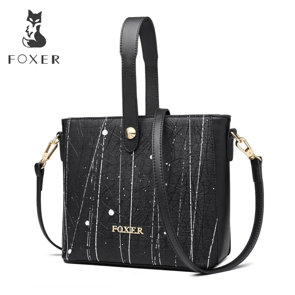 FOXER Фирменная Новинка Модные женские Сумочка с граффити Корейская версия сумки