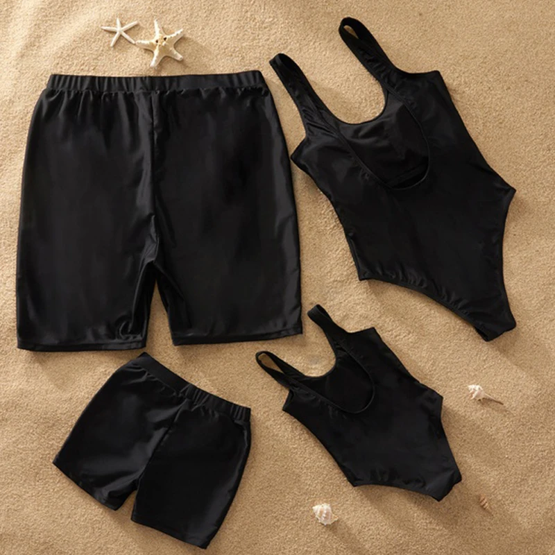 Одинаковый купальник для всей семьи мамы и дочки бикини Семейный комплект папы