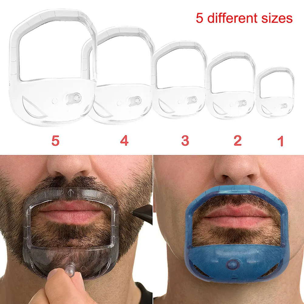 

5 Pcs Men Mustache Shaper Styling Template Goatee Beard Guide Stencil Shaving Design Tool 669