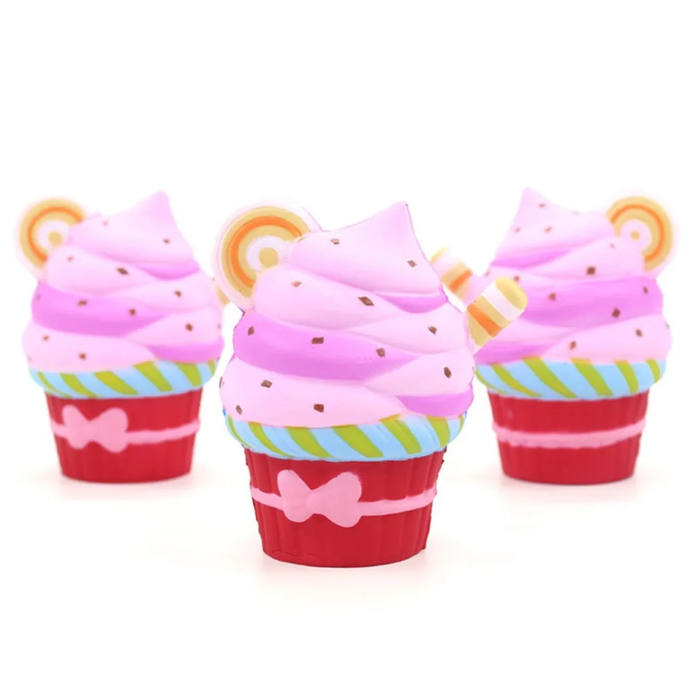 Мягкое мягкое Kawaii крем-торт медленно поднимается сжимаемая игрушка для снятия