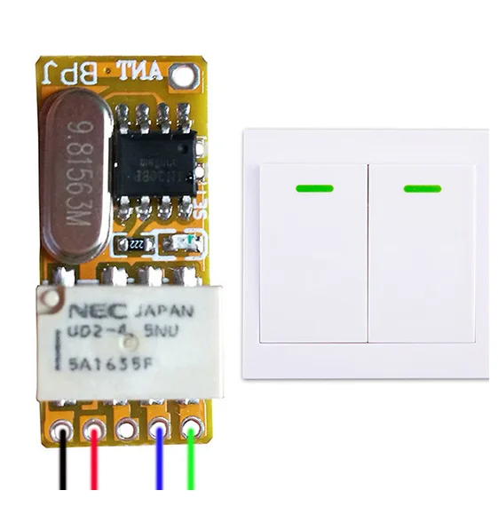 DC3.5v 3 7 v 5 6 4 8 9 12 Mos миниатюрный удаленный переключатель приемник + стены Панель