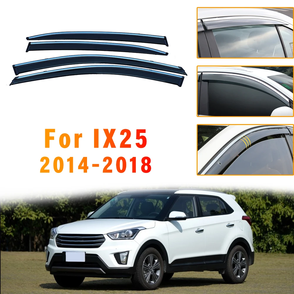 MyHung стайлинга автомобилей для hyundai IX25/Creta дым Окно Солнцезащитный козырек дефлектор гвардии аксессуары 4 шт