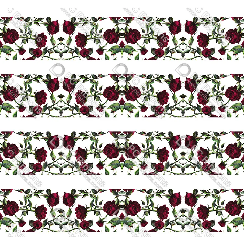 Корсажная лента с принтом розы 50 ярдов для упаковки подарков