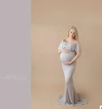 Maternity dress aternity photography props gown Dress Fancy shooting photo pregnant Large size M-XXL | Мать и ребенок