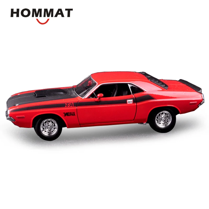 Hommate Simulation Welly 1:24 Scale 1970 Dodge Challenger T \ A Модель из сплава мышц литые игрушечные машинки Коллекционная модель автомобиля