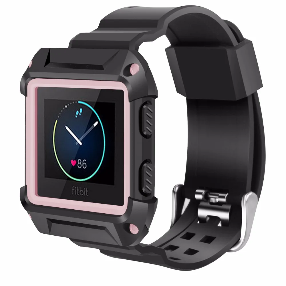 Ударопрочный тонкий защитный чехол с ремешком для Fitbit Blaze Smart Fitness Watch Small Large
