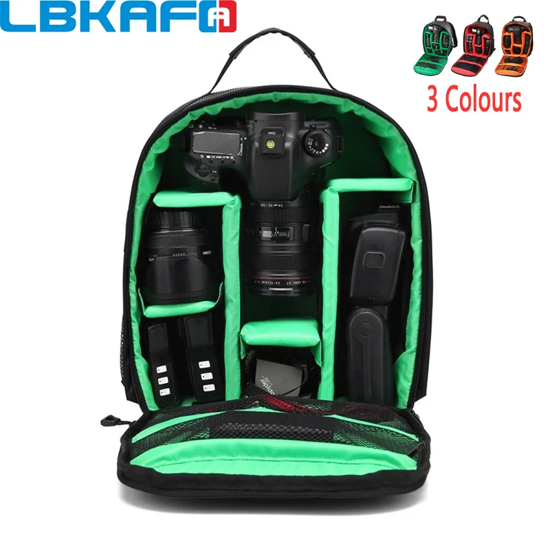 LBKAFA водонепроницаемая сумка для DSLR камеры рюкзак видеокамеры Mochila Fotografia двойные
