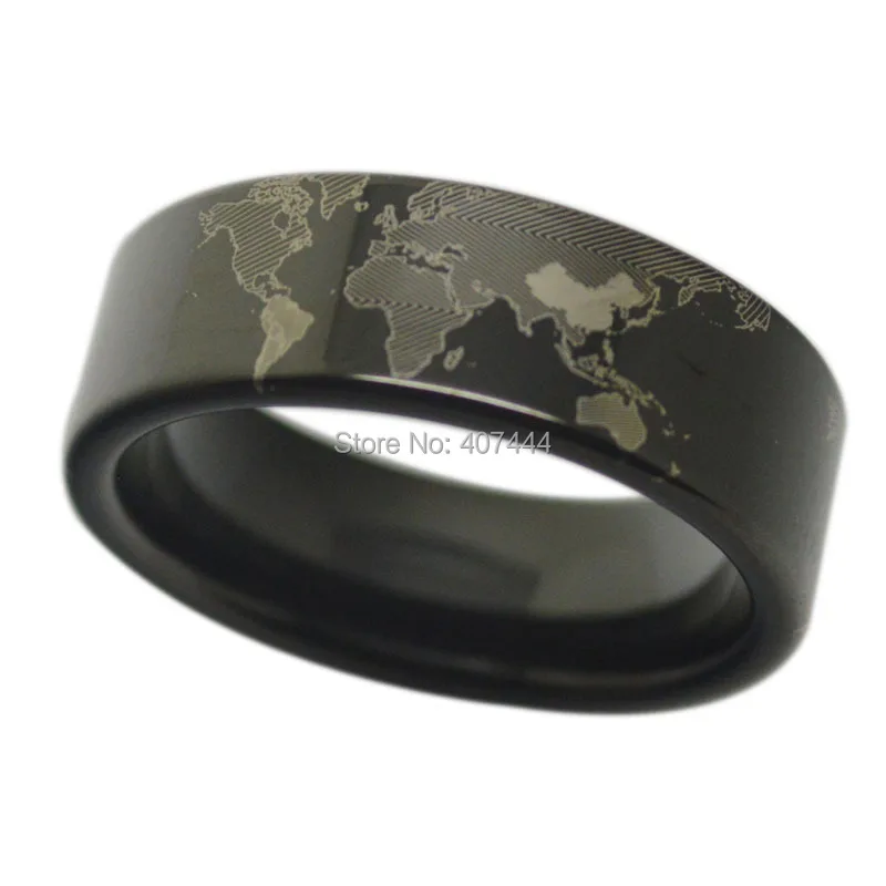 Бесплатная доставка кольца для свадьбы из вольфрама мужчин черные 8 мм|ring 21|ring