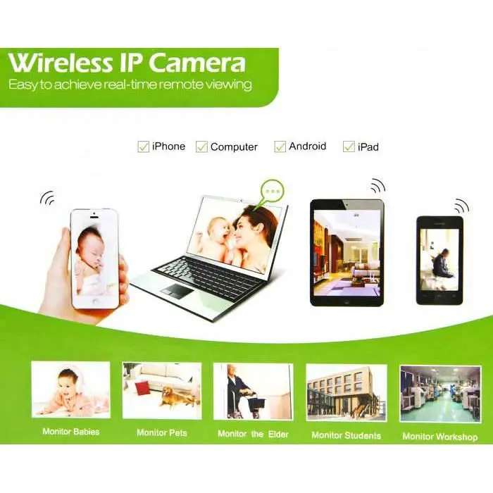 HD Беспроводная ip-камера для домашнего видеонаблюдения через WiFi Интернет с ночным видением камера двухстороннее аудио CCTV видео камера