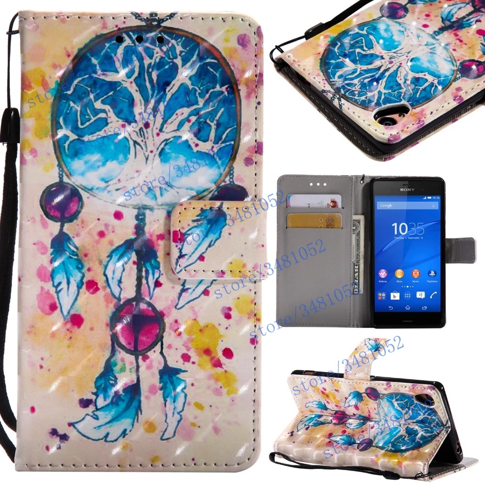 Чехол книжка кошелек с кармашком для карточек sony Xperia Z3 двойной D6633 D6603 чехол Z5Dual