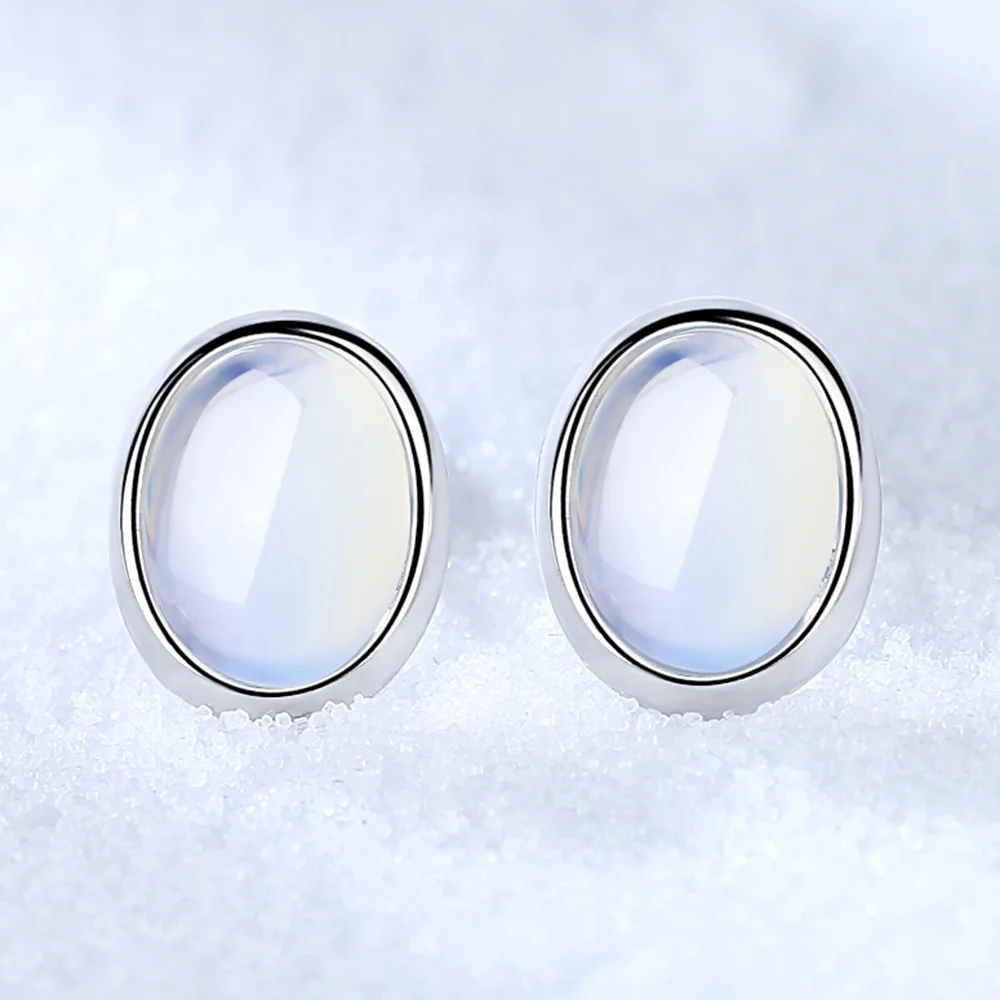 Серьги-пусеты SE020 корейские минималистичные из стерлингового серебра 925 пробы с