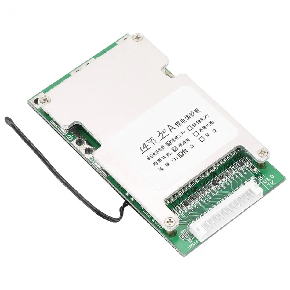 14S 50V 30A плата защиты литиевой батареи BMS плата с балансовой зарядкой