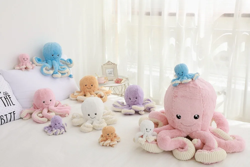 

Креативная игрушка, милая плюшевая игрушка осьминог, мягкая кукла, детская игрушка, декоративная подушка, подарок на день рождения h2589