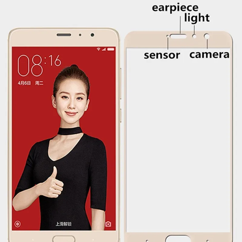 Полное покрытие закаленное стекло для redmi PRO экран защитный тонкий черный белый
