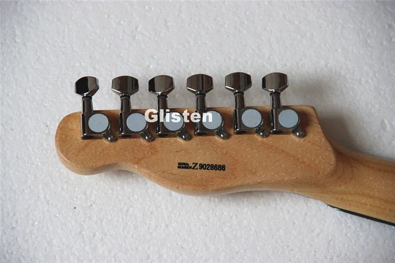 TL tele коричневая электрогитара, струна через тело, 6 седл мост