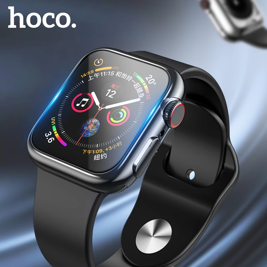 HOCO роскошный силиконовый чехол для яблочных часов серии 4 бампер 40 мм 44 мягкий ТПУ