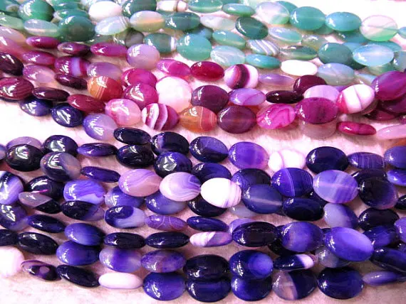 

Скидка 15%-5 нитей 10x14 мм огненный агат овальные яичные вены фиолетовый зеленый синий серый розовый смешанный шарик