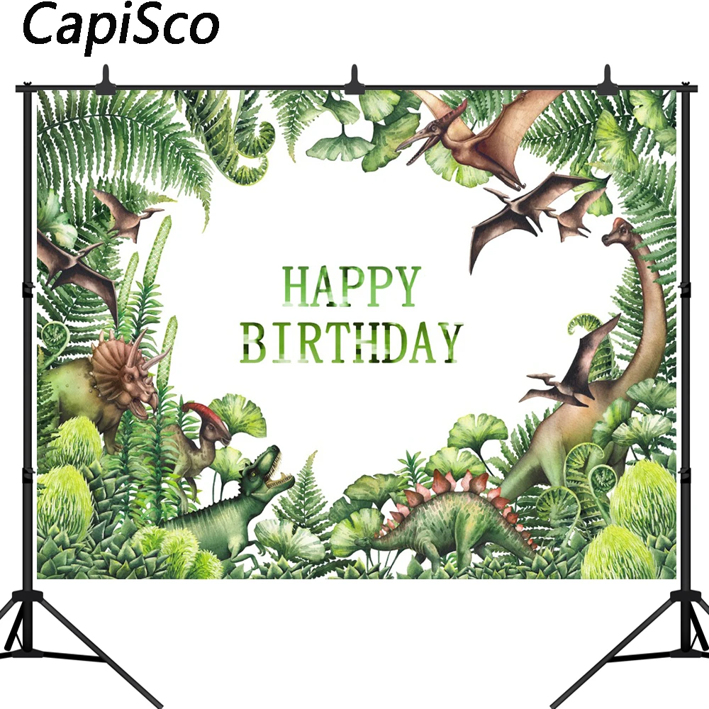

Capisco Jurassic World Dinosaur Park Party Background for Photo Photography Backdrop Newborn Happy Birthday Theme Decoration