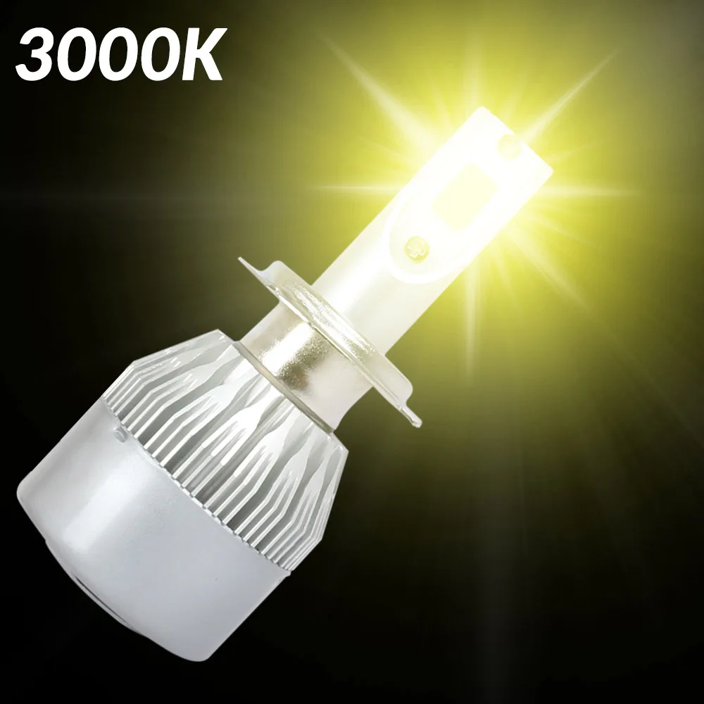 ASLENT 3000K 60000K 2X C6 H7 светодиодный автомобилей головной светильник H1 H3 H4 H7 H11 H8 H9 H13 9005 9006 9007 HB3 HB4 лампы авто лампы Противотуманные фары светильник 12V