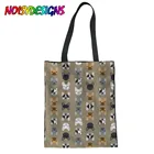 Крутая сумка с изображением французского бульдога и цветов, сумка для продуктов, большая емкость, портативная складная сумка для покупок, тканевая сумка через плечо