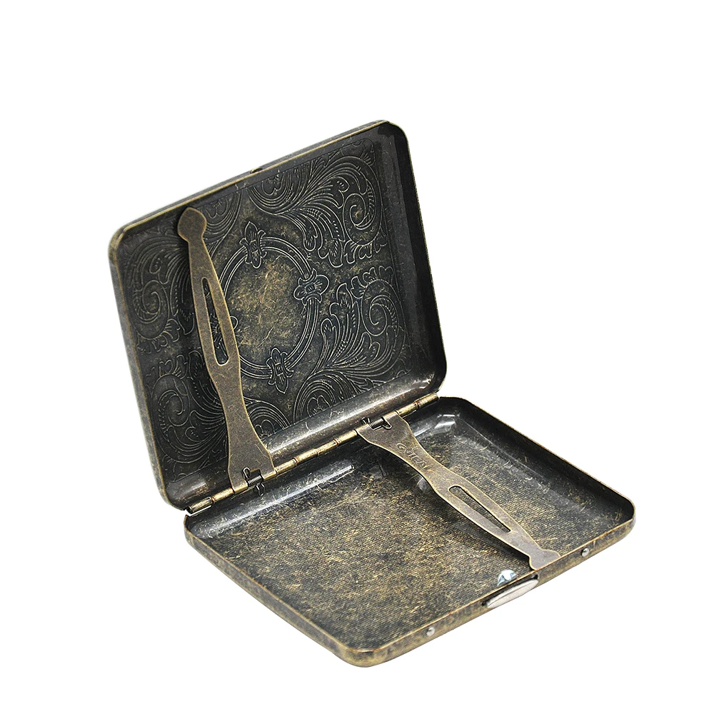 HORNET в винтажном стиле бронзовый металлический чехол для сигарет (90 мм * 70 мм) с
