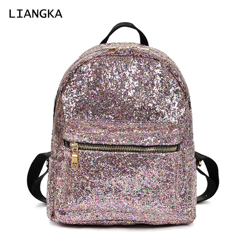 LIANGKA модные женские туфли из искусственной кожи рюкзак Bling матовый Твердые