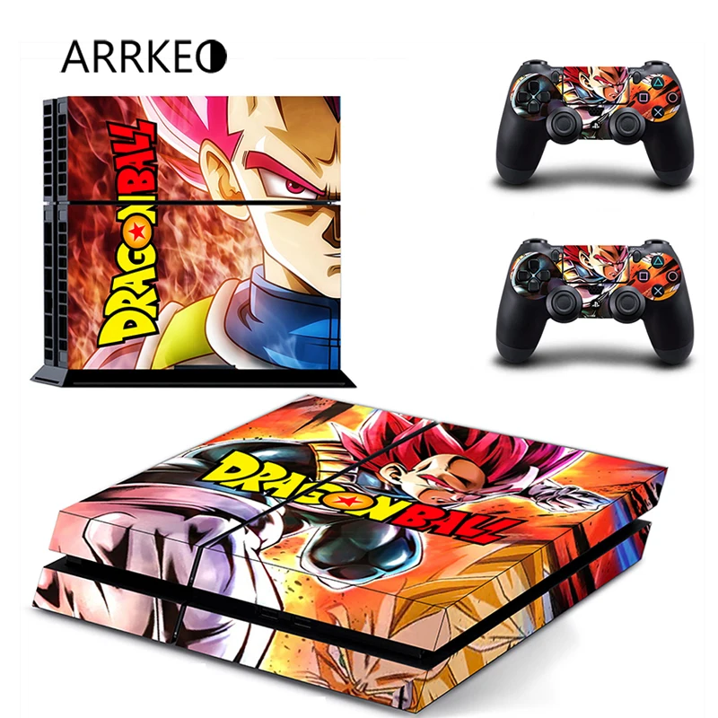 Виниловая наклейка ARRKEO Dragon Ball Super Saiyan наклейки для PS4 аксессуары PlayStation 4 PS консоль