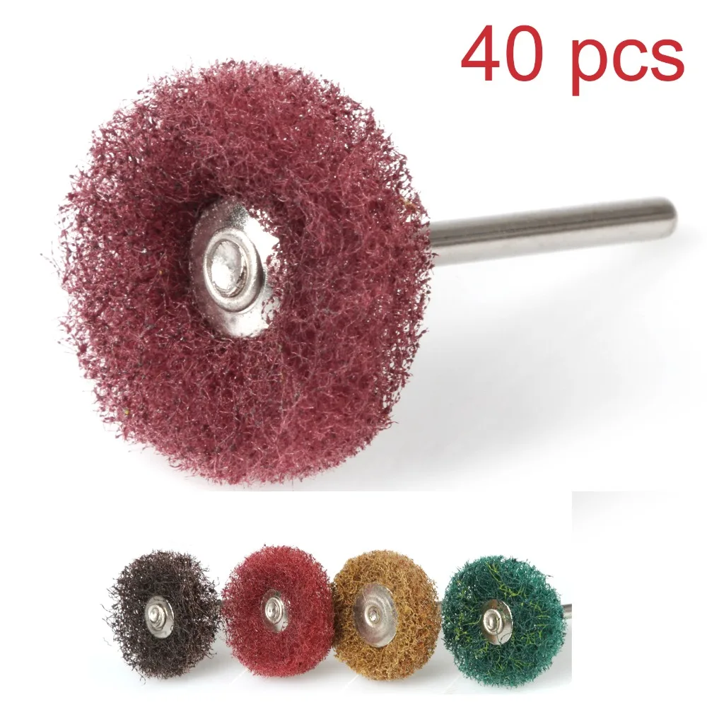 40pcs Buffing Pad Brush Jewelry Metal Micro-Electronic Dremel Accessories For Buffing Polishing Grinding