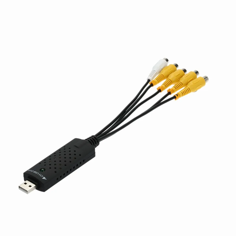 4 канальный USB 2.0 DVR видеозахвата Аудио запись карты адаптер композитного RCA Вход