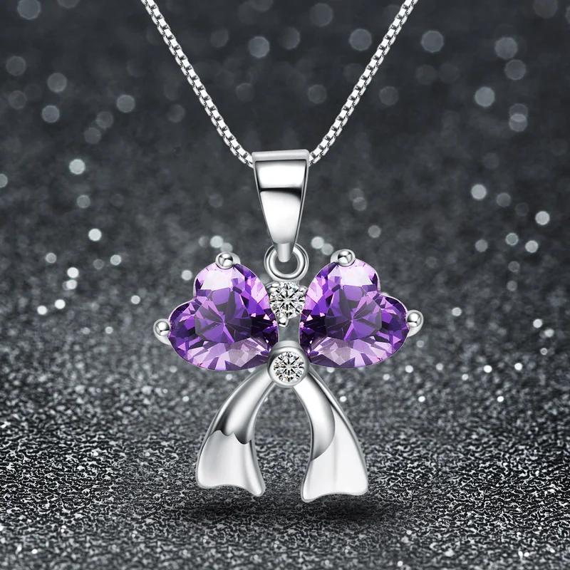 925 sterling silver zircon butterfly pendant choker pendants for women femme mujer charms pendentif jewelry bijoux 2018 | Украшения и